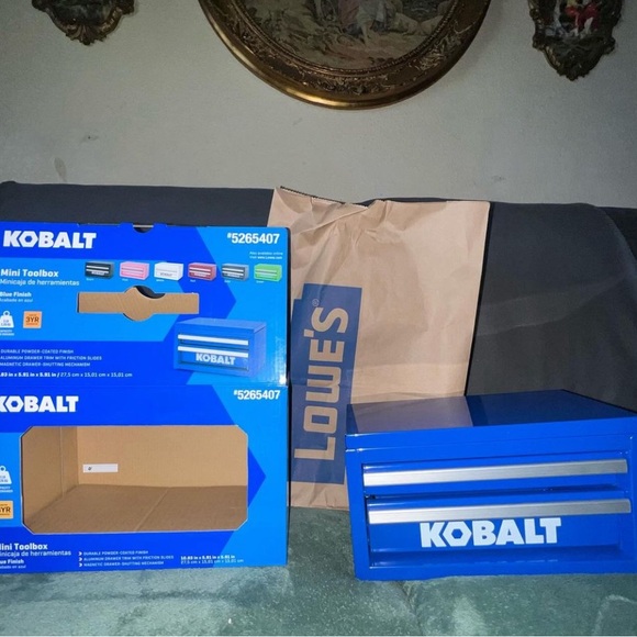 Black Kobalt Mini Toolbox 2 Drawer Steel NEW Limited Edition - Picture 7 of 9